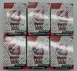 Lot of (6) Pokemon TCG 151 MEW EN Booster Bundles SEALED/NEW - Image 1