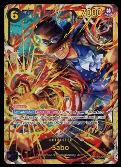 2025 One Piece ENG Carrying on his Will OP13-120 SABO Secret Alt Art - Image 1
