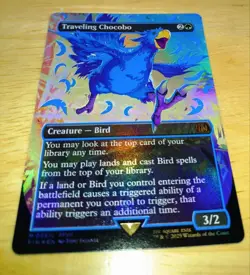 MTG Traveling Chocobo Neon Ink Blue Final Fantasy Crossover Promo 24h Listing JP - Image 1