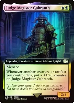 MTG FOIL FINAL FANTASY JUDGE MAGISTER GABRANTH (EXTENDED FOIL) U 495 - Image 1
