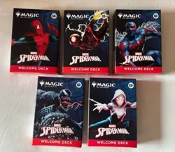 PAX WEST 2025 MTG Magic the Gathering Spider-Man Welcome Deck Complete Set of 5 - Image 1