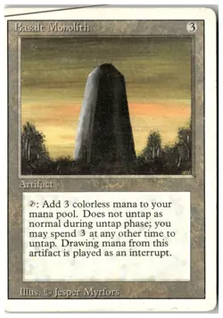 MTG Basalt Monolith - Revised Edition Heavily Played English - Image 1