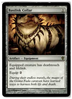 MTG Basilisk Collar - Worldwake Moderately Played English - Image 1