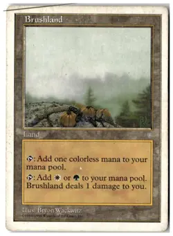 MTG Brushland - Anthologies Heavily Played English - Image 1