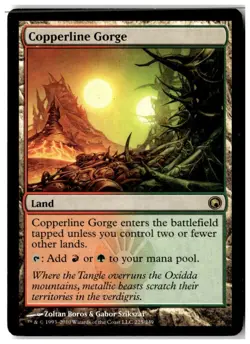 MTG Copperline Gorge - Scars of Mirrodin Moderately Played English - Image 1