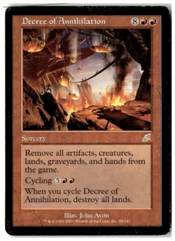 MTG Decree of Annihilation - Scourge Moderately Played English - Image 1