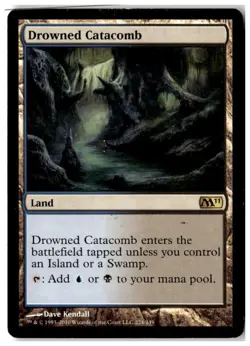 MTG Drowned Catacomb - Magic 2011 (M11) Moderately Played English - Image 1