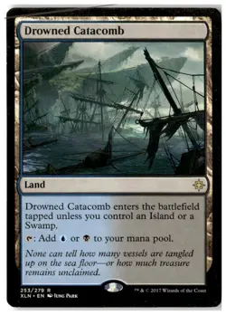 MTG Drowned Catacomb - Ixalan Moderately Played English - Image 1
