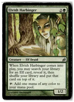 MTG Elvish Harbinger - Lorwyn Heavily Played English - Image 1