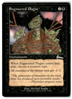 MTG Engineered Plague - Urza's Legacy Heavily Played English - Image 1