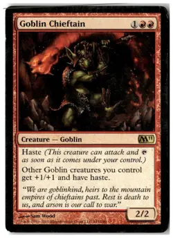 MTG Goblin Chieftain - Magic 2011 (M11) Heavily Played English - Image 1
