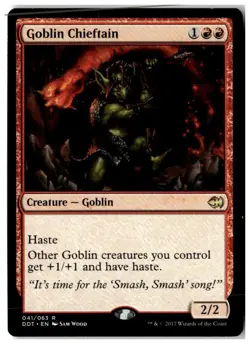 MTG Goblin Chieftain - Duel Decks: Merfolk vs. Goblins Heavily Played English - Image 1