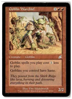 MTG Goblin Warchief - Scourge Heavily Played English - Image 1