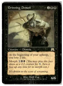 MTG Grinning Demon - Onslaught Heavily Played English - Image 1