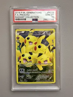 2016 Pokemon XY F.A./ Pikachu Generations: Radiant Collection #RC29 PSA 10 - Image 1