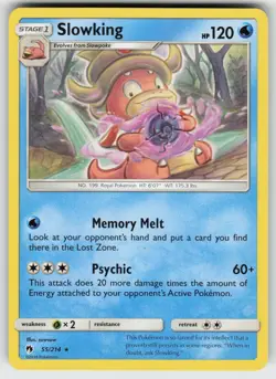 Slowking Rare SM - Lost Thunder 55/214 Pokemon - Image 1