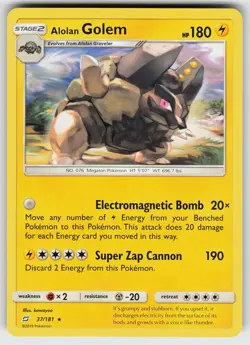 Alolan Golem Rare SM - Team Up 37/181 Pokemon - Image 1