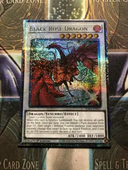 *** BLACK ROSE DRAGON *** ALT ART QUARTER CENTURY SECRET RARE RA04-EN057 YUGIOH! - Image 1