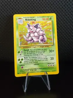 Nidoking 11/102 HOLO RARE NM Original Base Set Pokemon Card 1999 TCG WOTC - Image 1