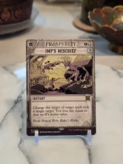 MTG Imp's Mischief Outlaws of Thunder Junction: Breaking News Regular NM - Image 1