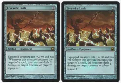 Livewire Lash x2 2x 2010 Scars of Mirrodin FOIL Colorless Artifact MTG NM AZ1 - Image 1