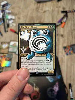1:1 Pokemon/Magic the Gathering Alter! Poliwhirl x The Gitrog Monster - Image 1
