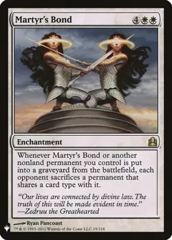 1 x Martyr's Bond - Mystery Booster / The List - NM-Mint - MTG - Image 1