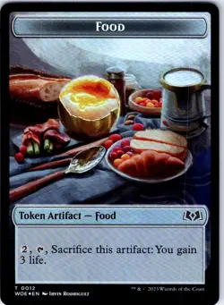 Rat // Food 0012 Double Sided Token T Foil WOE Wilds of Eldraine 7 // 12 NM - Image 2