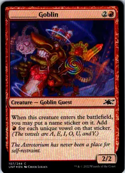 _____ Goblin C Foil UNF Unfinity 107 NM - Image 1
