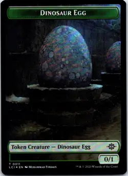 Dinosaur Egg // Dinosaur (0010) Double-Sided Token T Foil LCI The Lost Caverns o - Image 1