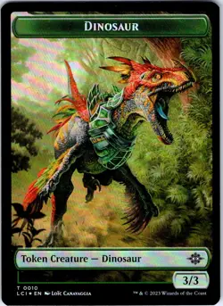 Dinosaur Egg // Dinosaur (0010) Double-Sided Token T Foil LCI The Lost Caverns o - Image 2
