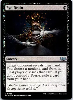 Ego Drain U Foil WOE Wilds of Eldraine 86 NM - Image 1
