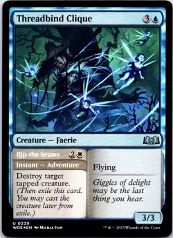 Threadbind Clique U Foil WOE Wilds of Eldraine 239 NM - Image 1