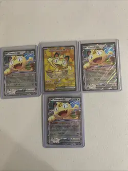 Pokemon TCG Meowth FA With 3 Meowth Ex’s From Perfect Order - Image 1