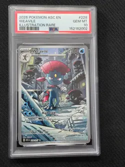 2026 POKEMON ASC EN-ASCENDED HEROES ILLUSTRATION RARE #228 WEAVILE PSA 10 - Image 3
