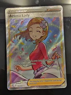 Pokemon Aroma Lady (Full Art) Ultra Rare SWSH07: Evolving Skies 199/203 NM - Image 1