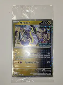 Miraidon 121/162 Pokemon Temporal Forces Stamped Best Buy Sealed Promo, 2 swirls - Image 1