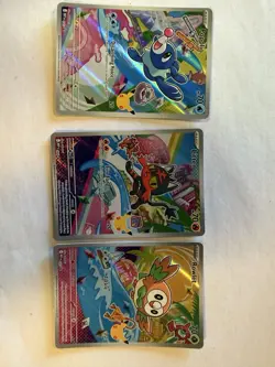 Pokemon TCG - First Partner Illustration Promo Set - Rowlet, Litten & Popplio - Image 1