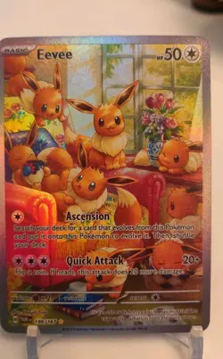 **Custom-made** Textured Holo,Evee #188,High Quality""Display Card"" - Image 1