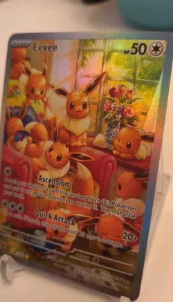**Custom-made** Textured Holo,Evee #188,High Quality""Display Card"" - Image 2