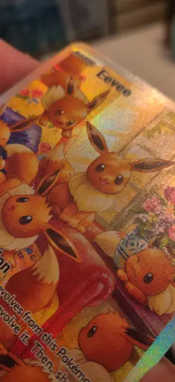 **Custom-made** Textured Holo,Evee #188,High Quality""Display Card"" - Image 3