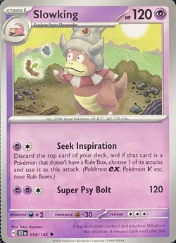 Slowking 058/142 Sv07: Stellar Crown Regular - Pokemon Card - Image 1