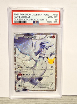 2021 Pokemon Celebrations Reshiram Full Art #113 Gem Mint 10 - Image 1