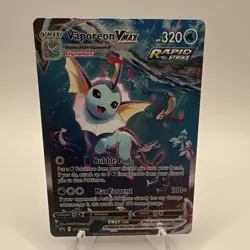Pokemon TCG Vaporeon VMAX SWSH182 SWSH Promo Rapid Strike Holo English - Image 1