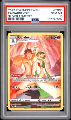 2022 POKEMON SWORD & SHIELD SILVER TEMPEST #TG05 FULL ART/GARDEVOIR PSA 10 - Image 1