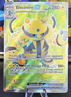 🔥Pokemon TCG Electivire EX 212/182 Ultra Rare FullArt Holo Sv10 Destined Rivals - Image 1