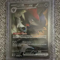 Pokemon N's Zoroark ex Full Art Holo SIR 185/159 Sv09 Journey Together EN - Image 1