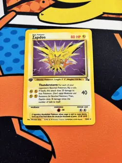 Pokemon Zapdos 1st Edition Fossil Holo 15/62 - Image 1