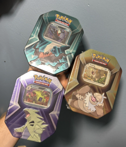 Triple Whammy Collector Tins Pokemon TCG Lot Of 3 (Complete Tin Set) New Sealed - Image 1