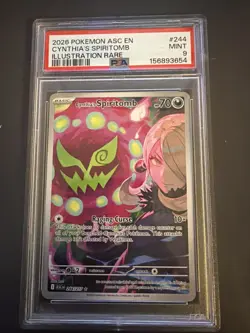 Pokemon Cynthia's Spiritomb Illustration Rare Holo Astral Radiance 244/189 PSA 9 - Image 1